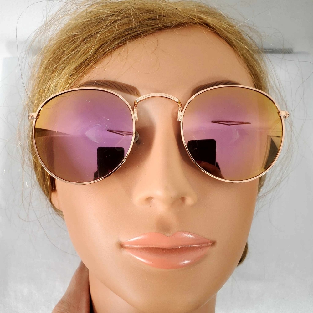 Round Sunglasses Women Classic Vintage Glasses Street Beat Shopping Mirror 